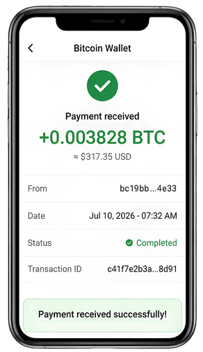 Latest Bitcoin payment